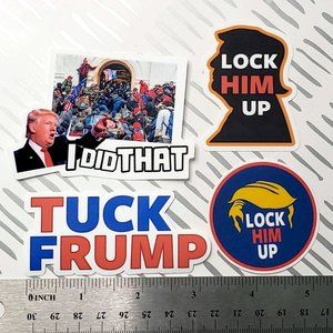 Lock Him Up Bundle of 4 Vinyl Stickers